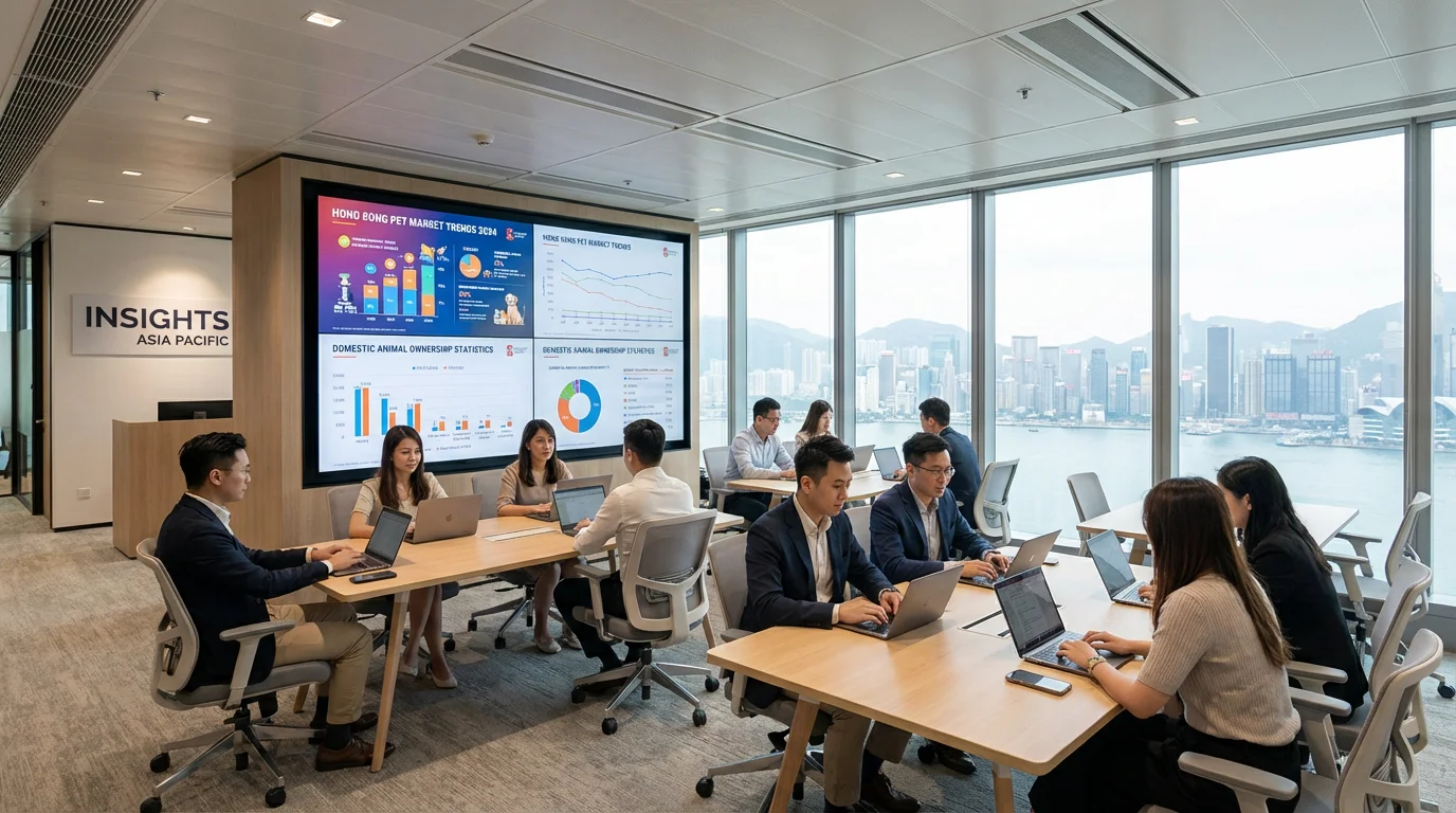 Infographic showing Hong Kong pet market growth trends and statistics