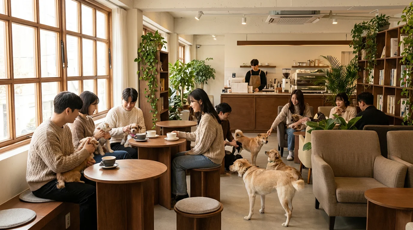 South Korea's Pet Adoption Cafes